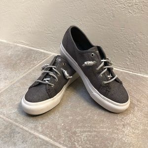 Sperry Sky Sail Metallic Twill Platform Sneaker